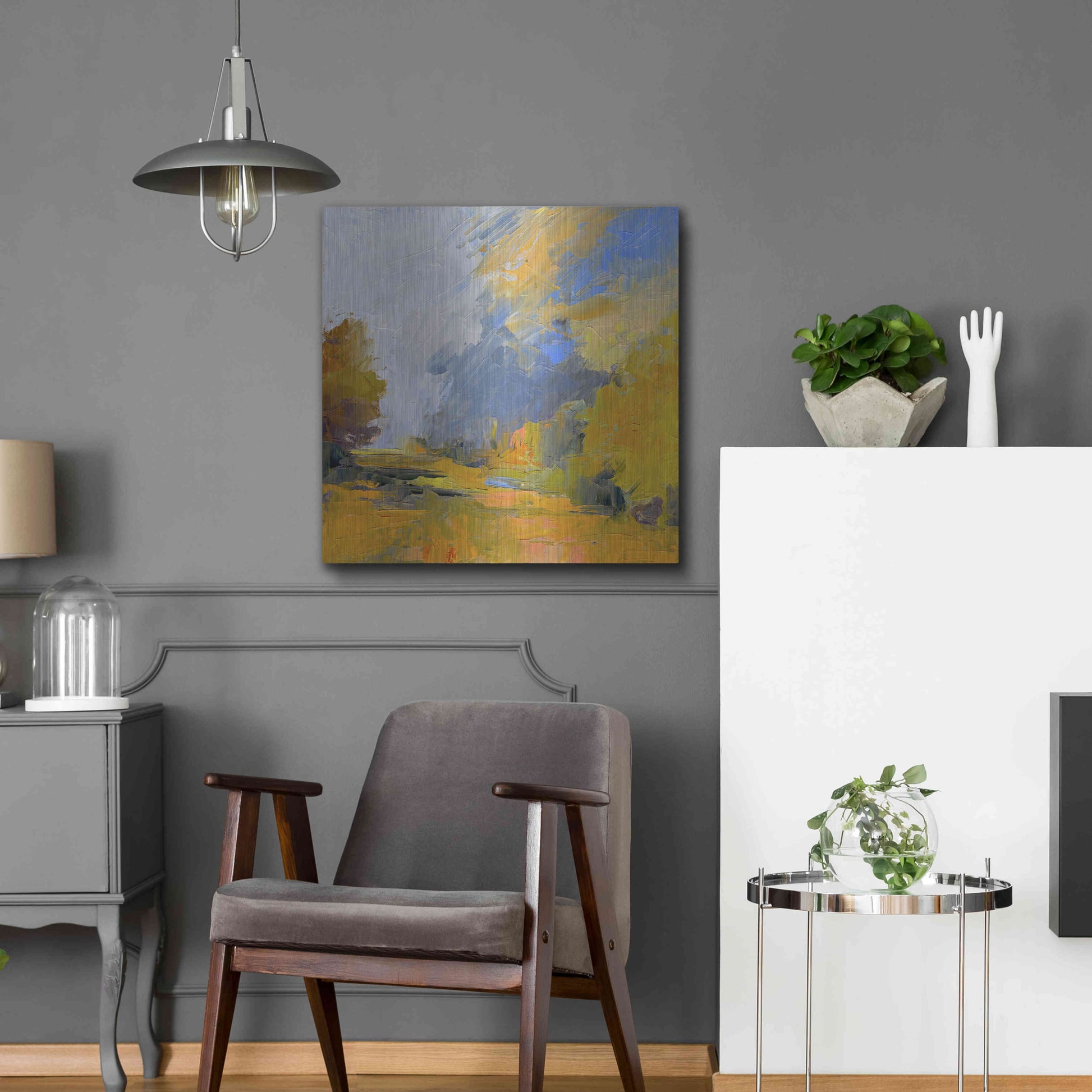 Luxe Metal Art 'Changes' by Ann Gordon, Metal Wall Art,24x24