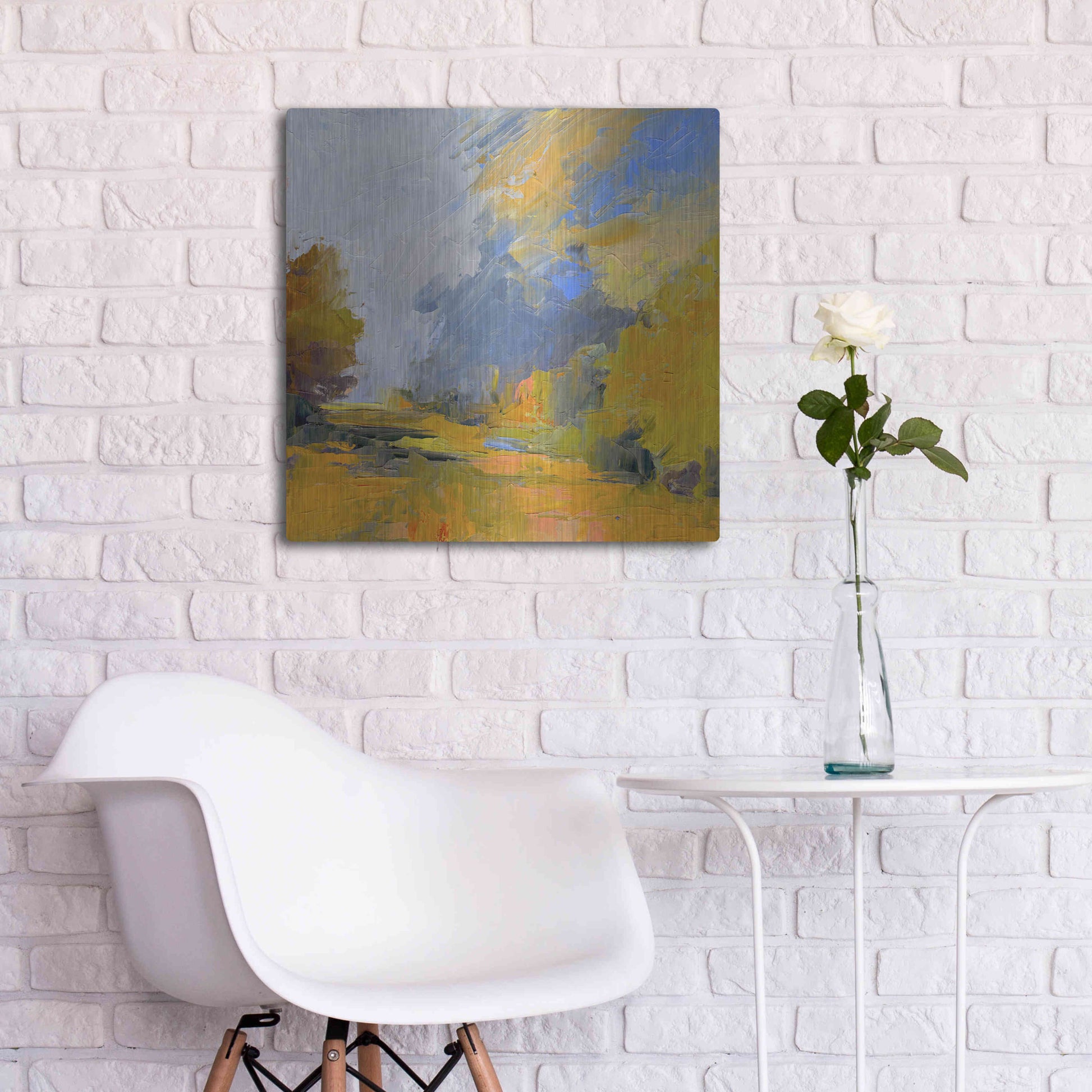 Luxe Metal Art 'Changes' by Ann Gordon, Metal Wall Art,24x24