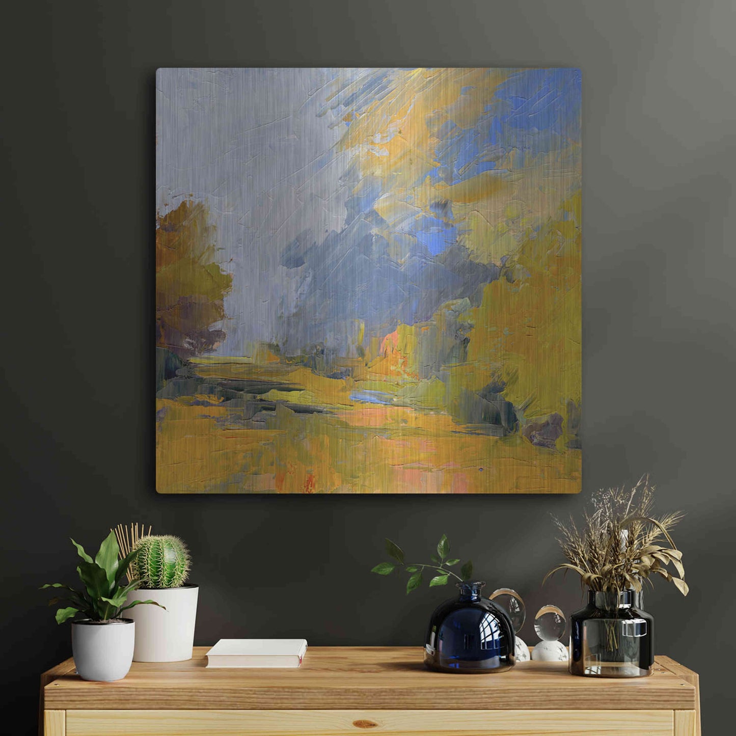 Luxe Metal Art 'Changes' by Ann Gordon, Metal Wall Art,24x24