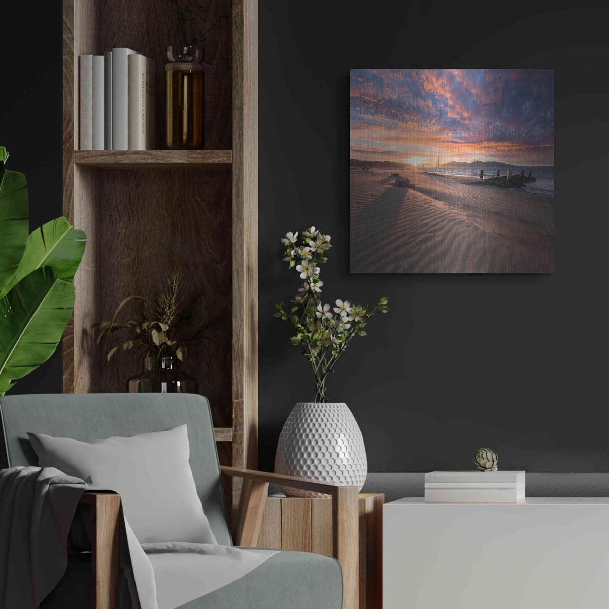 'Composed' by Ann Gordon – Metal Wall Art, 24x24 room view