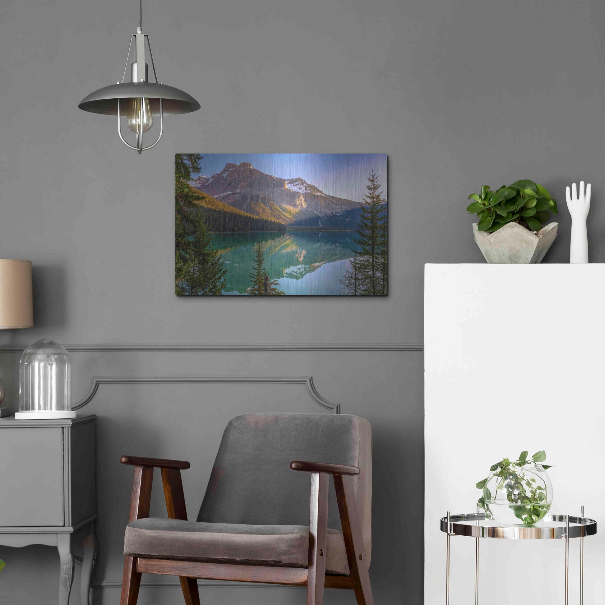 Luxe Metal Art 'Eternal' by Ann Gordon, Metal Wall Art,24x16