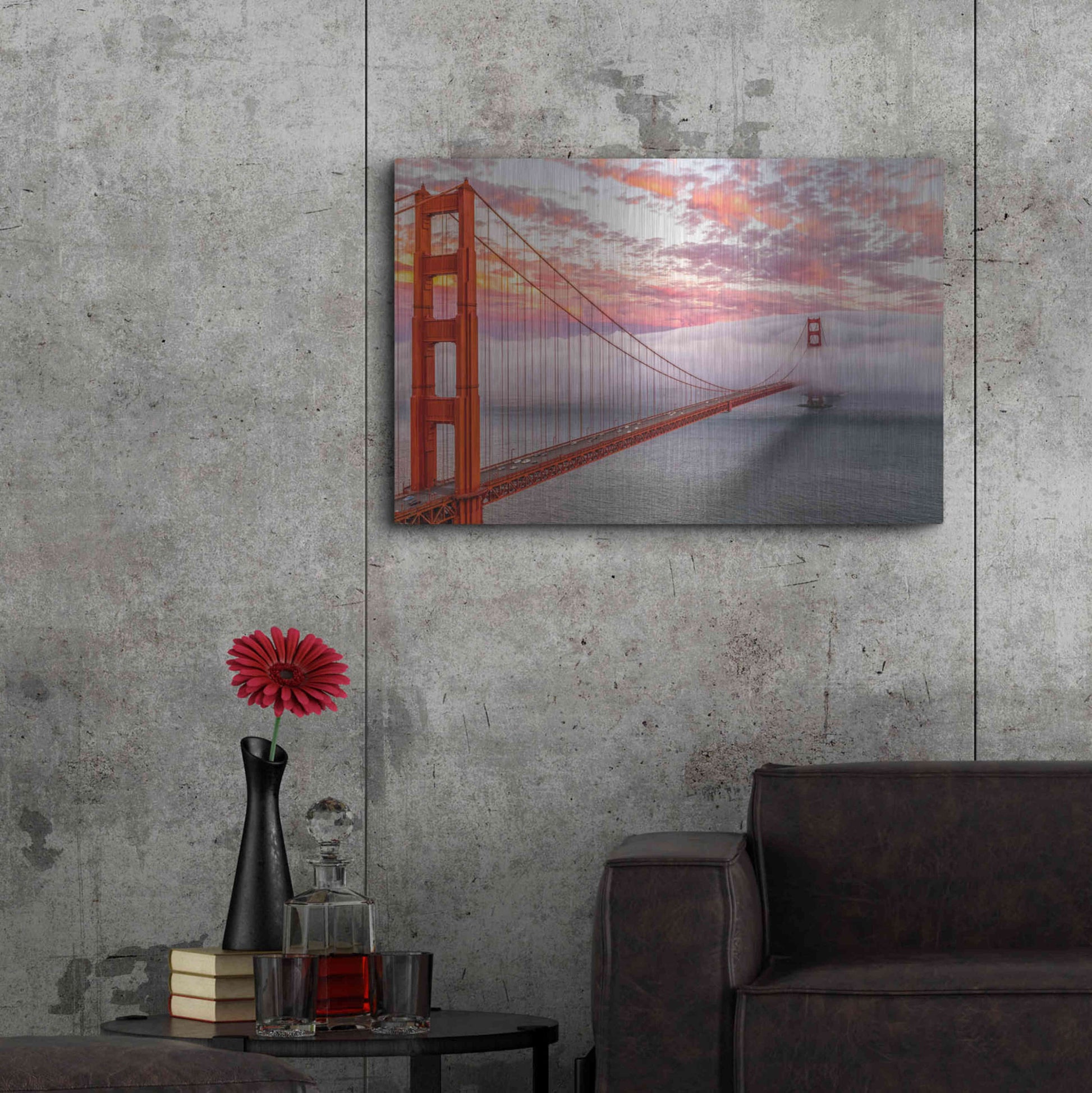 Luxe Metal Art 'Evening Commute' by Ann Gordon, Metal Wall Art,36x24