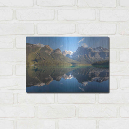 Luxe Metal Art 'Glacial Majesty' by Ann Gordon, Metal Wall Art,16x12