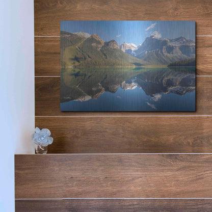 Luxe Metal Art 'Glacial Majesty' by Ann Gordon, Metal Wall Art,16x12