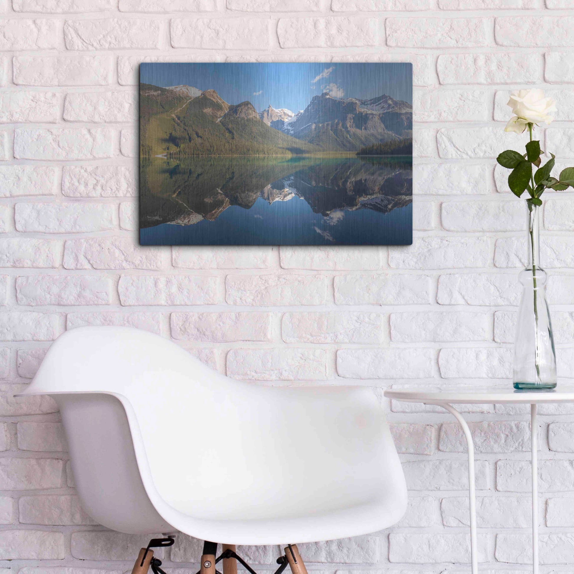 Luxe Metal Art 'Glacial Majesty' by Ann Gordon, Metal Wall Art,24x16