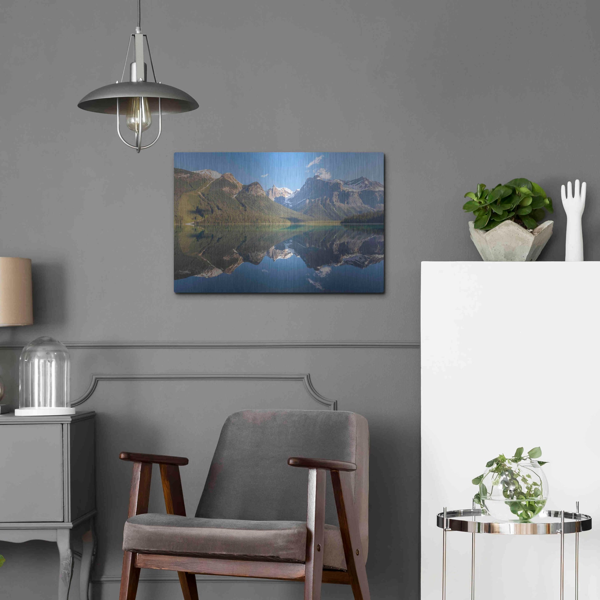 Luxe Metal Art 'Glacial Majesty' by Ann Gordon, Metal Wall Art,24x16