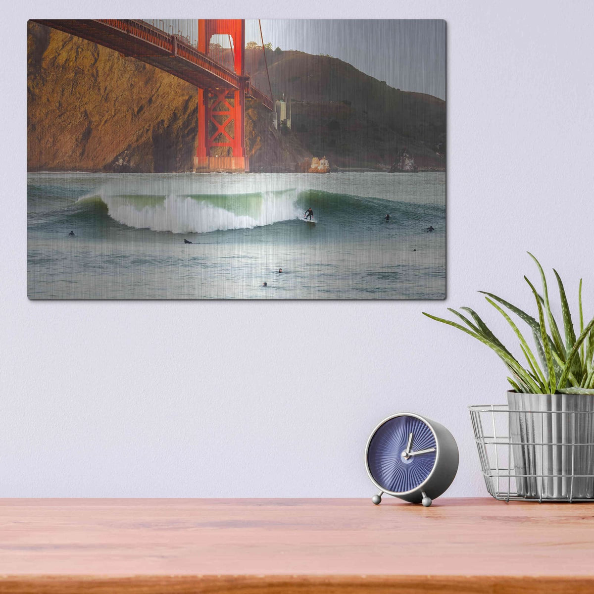 'Golden Surf' by Ann Gordon – Metal Wall Art, 16x12 room view