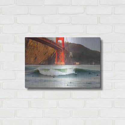 Luxe Metal Art 'Golden Surf' by Ann Gordon, Metal Wall Art,24x16