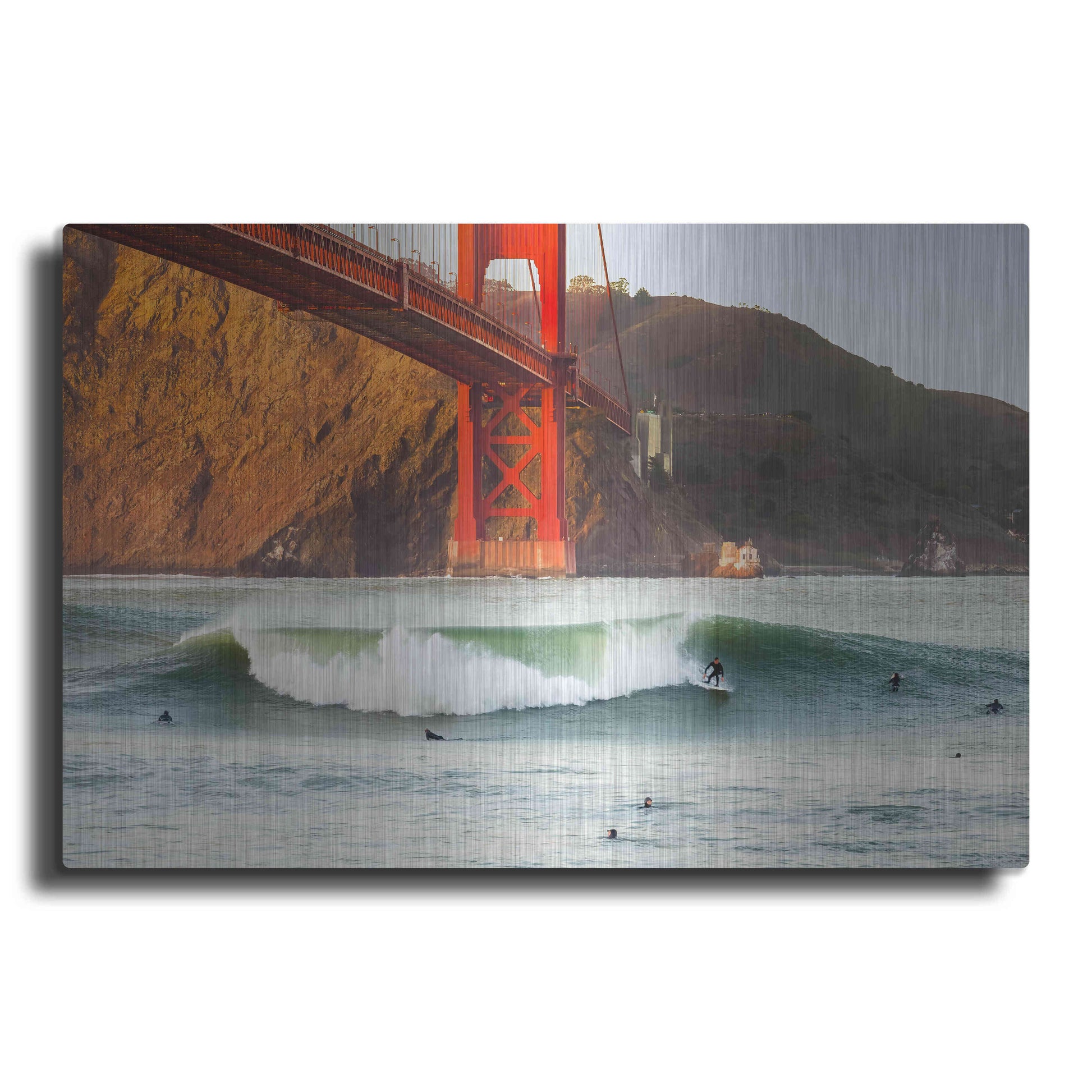 Luxe Metal Art 'Golden Surf' by Ann Gordon, Metal Wall Art