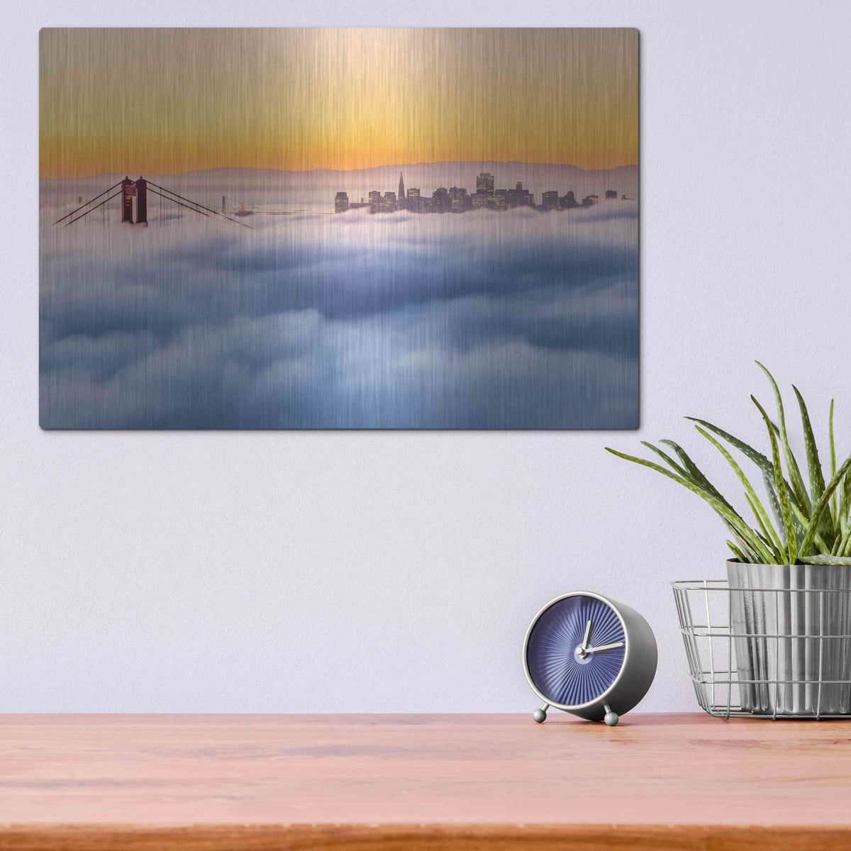 'Morning Fog' by Ann Gordon – Metal Wall Art, 16x12 room view
