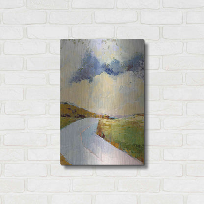 Luxe Metal Art 'One Cloud One Road' by Ann Gordon, Metal Wall Art,16x24