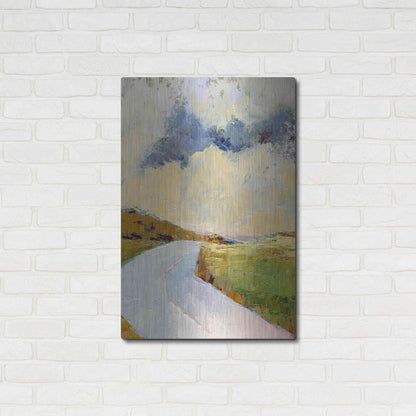 Luxe Metal Art 'One Cloud One Road' by Ann Gordon, Metal Wall Art,24x36