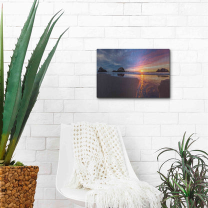 Luxe Metal Art 'River of Gold' by Ann Gordon, Metal Wall Art,16x12