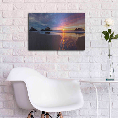 Luxe Metal Art 'River of Gold' by Ann Gordon, Metal Wall Art,24x16