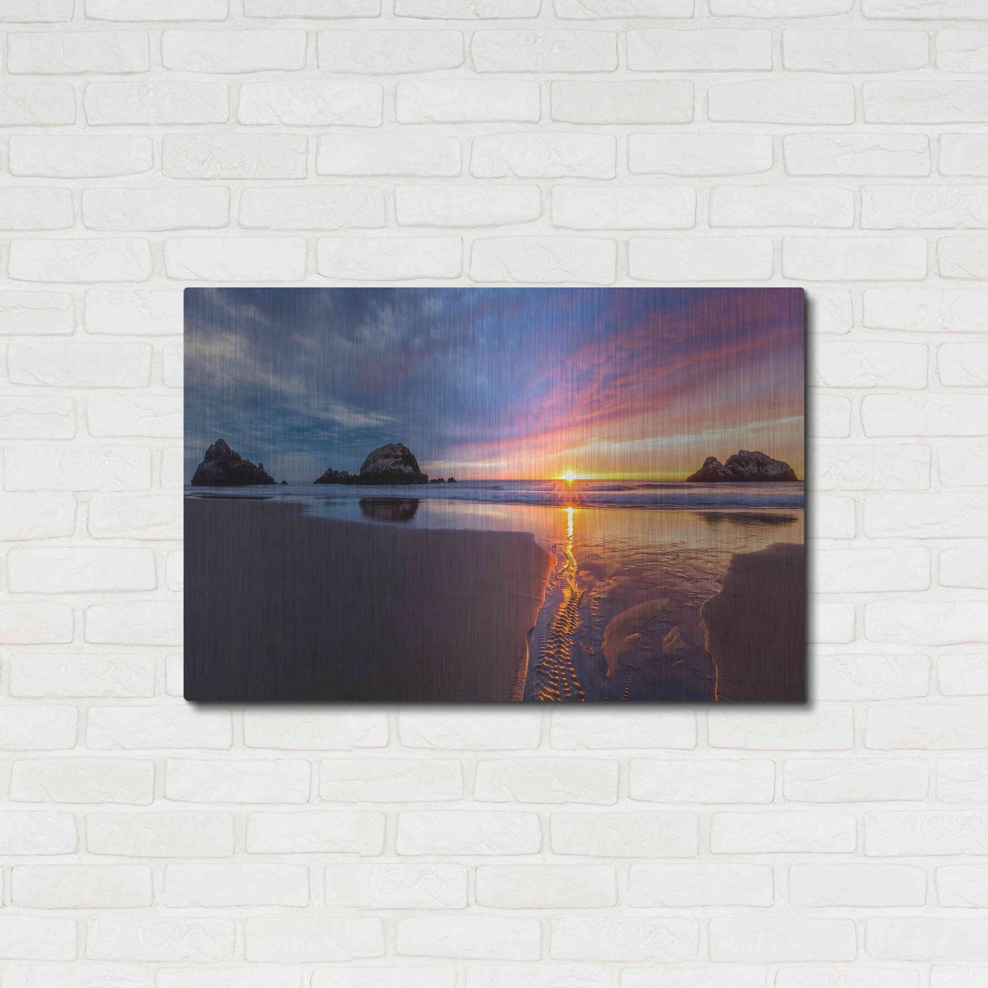 Luxe Metal Art 'River of Gold' by Ann Gordon, Metal Wall Art,36x24