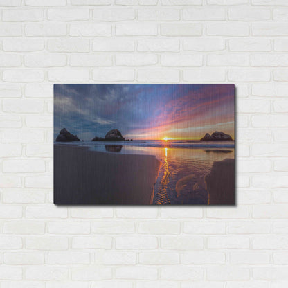 Luxe Metal Art 'River of Gold' by Ann Gordon, Metal Wall Art,36x24