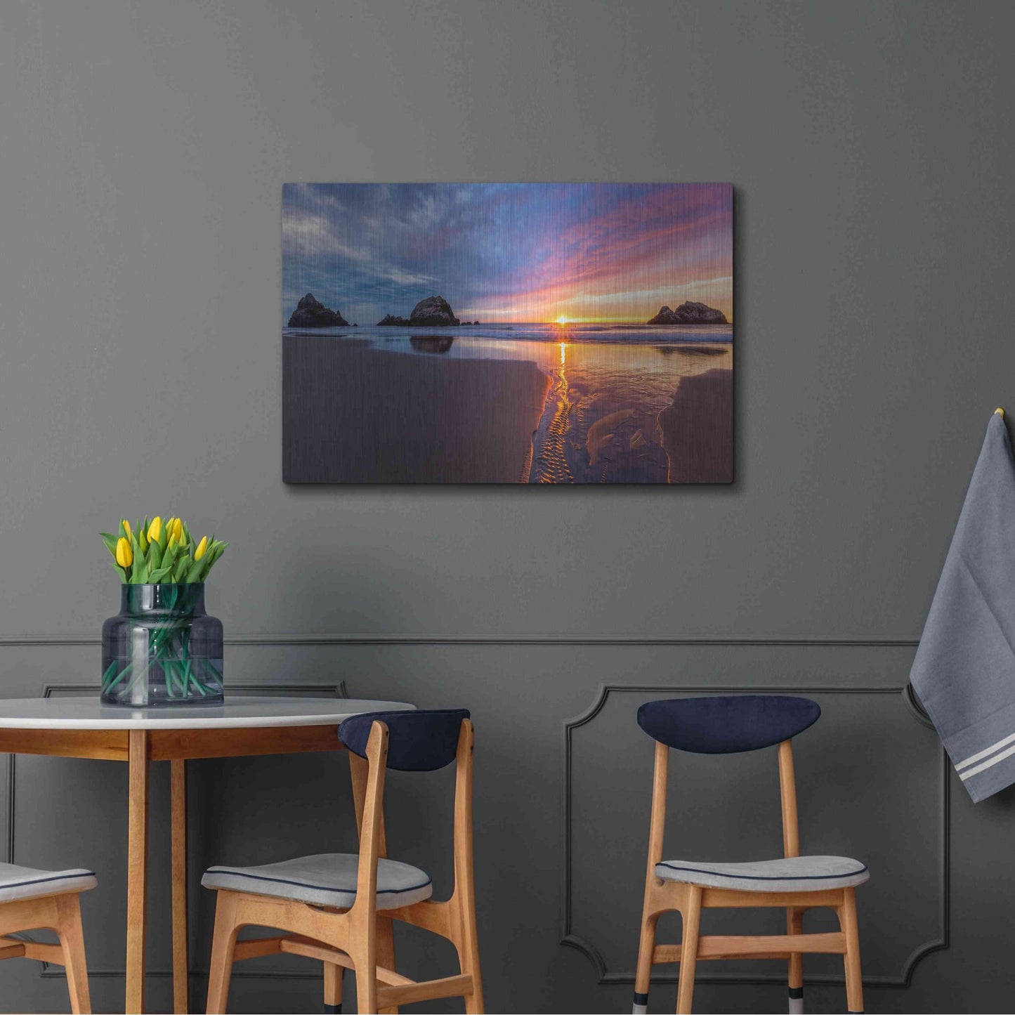 Luxe Metal Art 'River of Gold' by Ann Gordon, Metal Wall Art,36x24