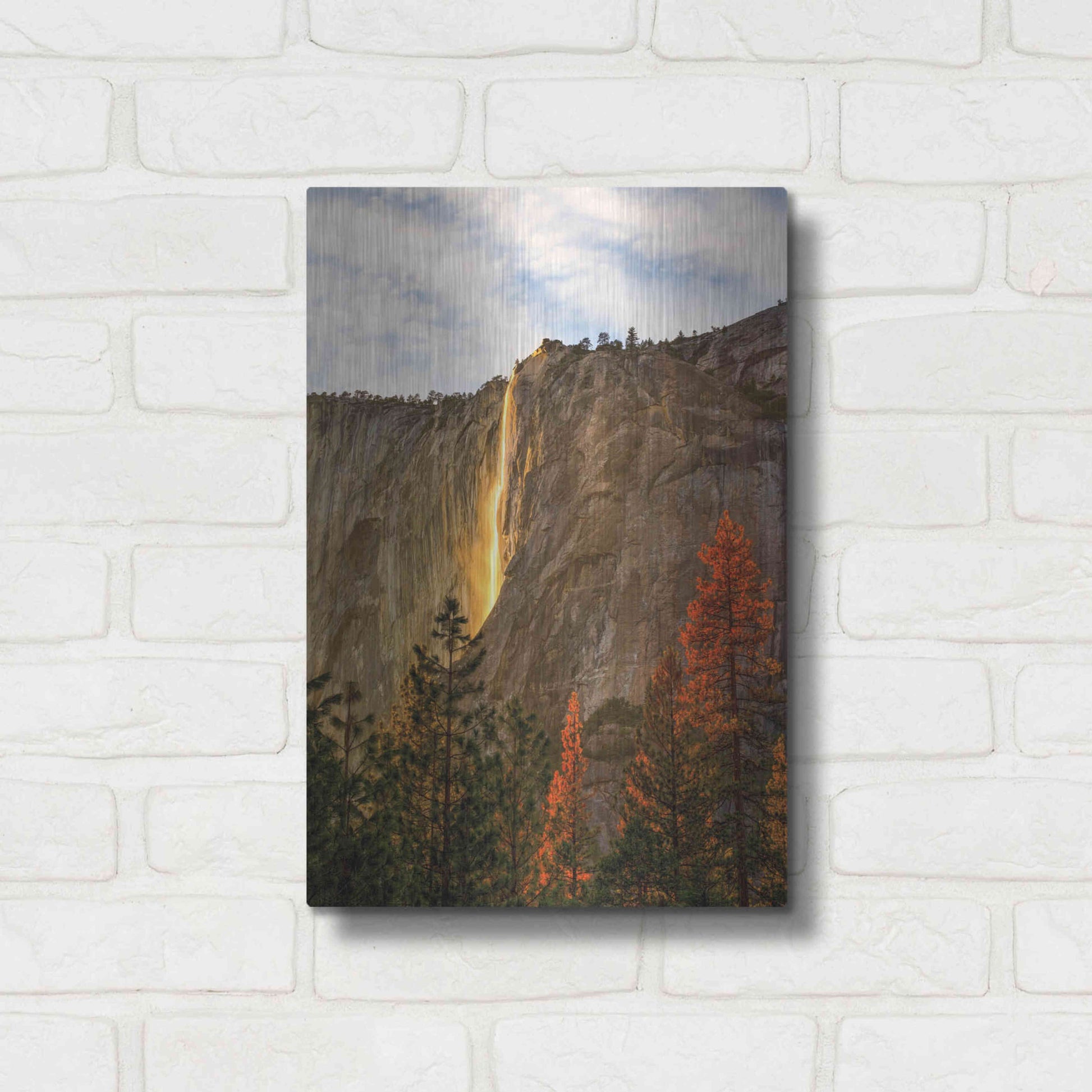 Luxe Metal Art 'The Lost Fire' by Ann Gordon, Metal Wall Art,12x16