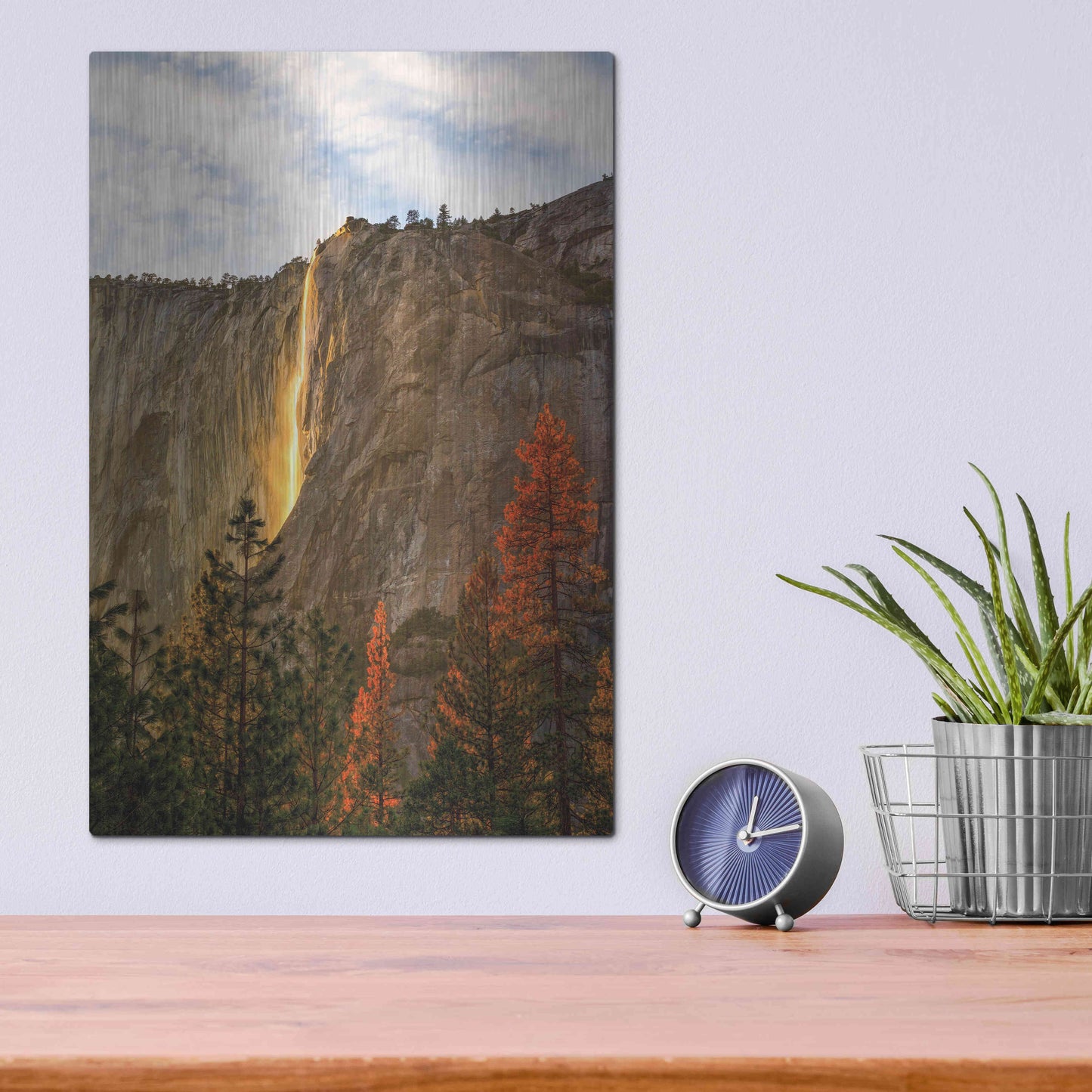 Luxe Metal Art 'The Lost Fire' by Ann Gordon, Metal Wall Art,12x16