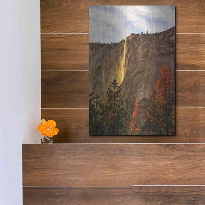 Luxe Metal Art 'The Lost Fire' by Ann Gordon, Metal Wall Art,12x16