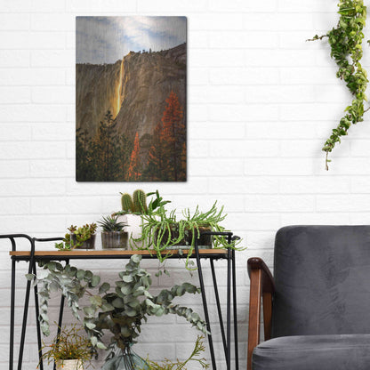 Luxe Metal Art 'The Lost Fire' by Ann Gordon, Metal Wall Art,12x16