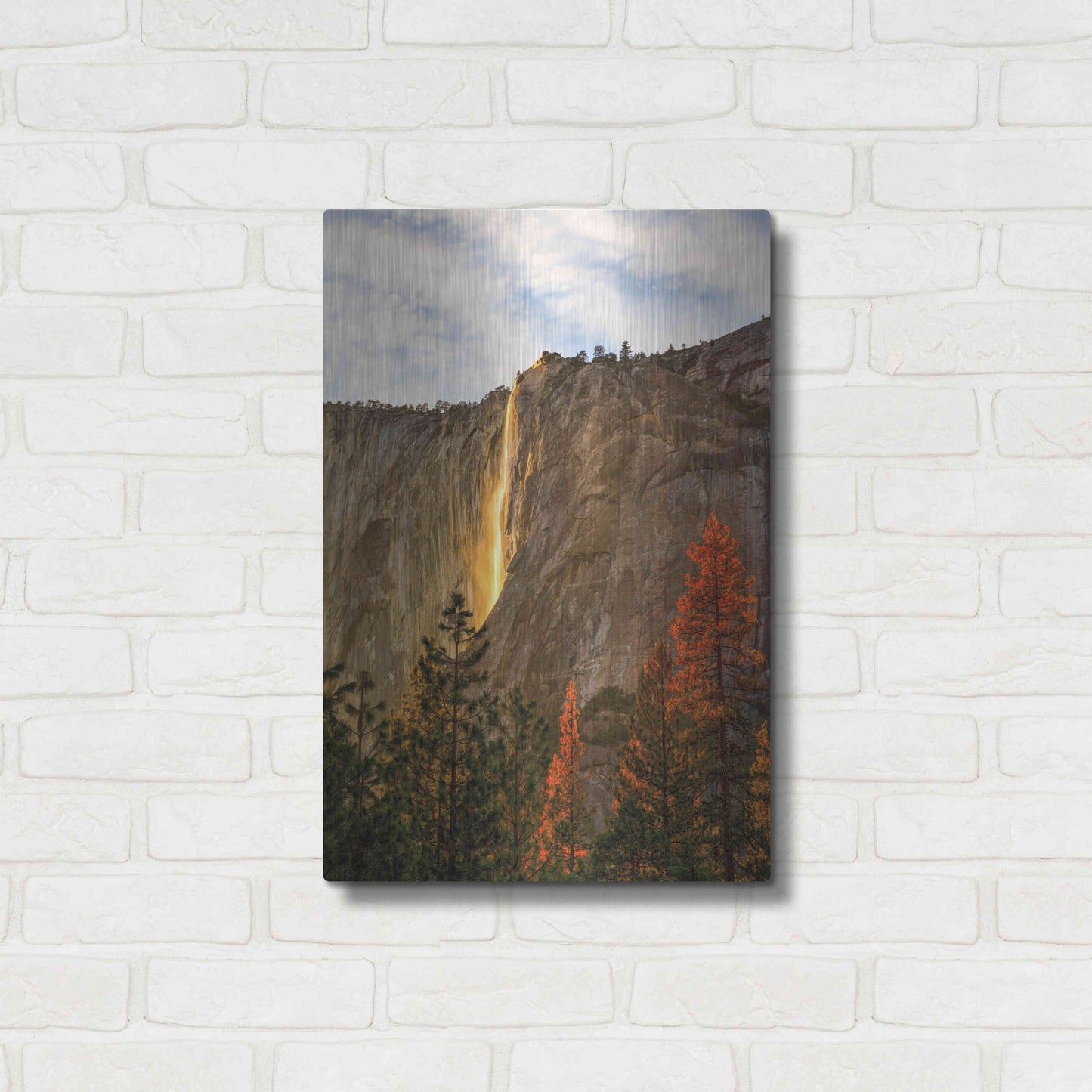 Luxe Metal Art 'The Lost Fire' by Ann Gordon, Metal Wall Art,16x24