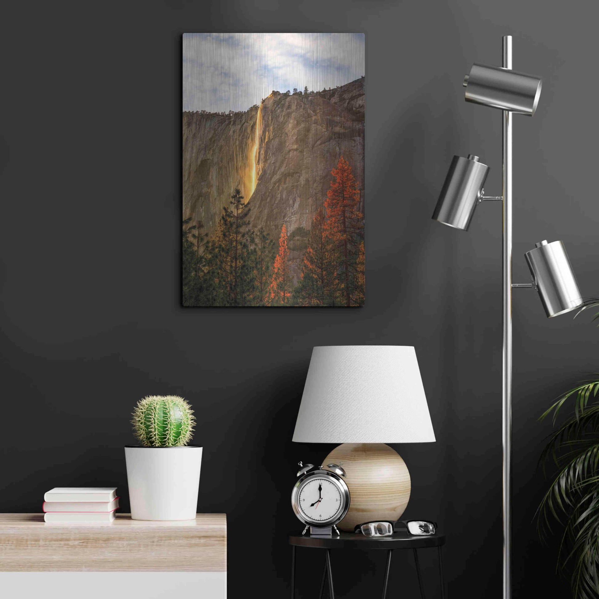 Luxe Metal Art 'The Lost Fire' by Ann Gordon, Metal Wall Art,16x24