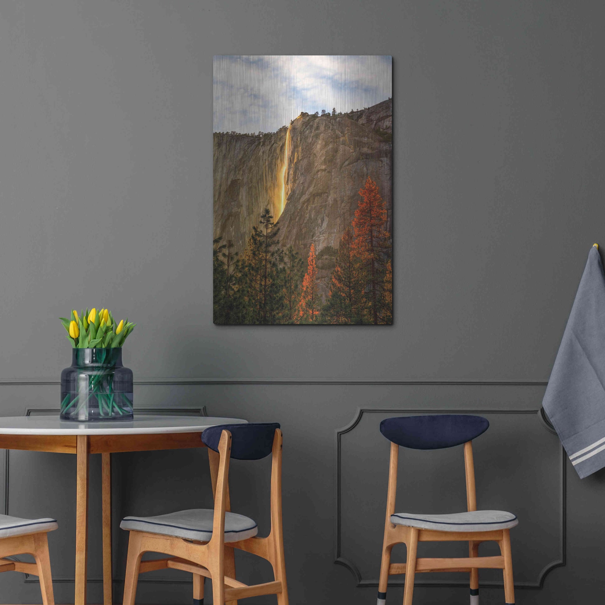 Luxe Metal Art 'The Lost Fire' by Ann Gordon, Metal Wall Art,24x36