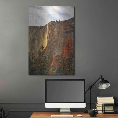 Luxe Metal Art 'The Lost Fire' by Ann Gordon, Metal Wall Art,24x36