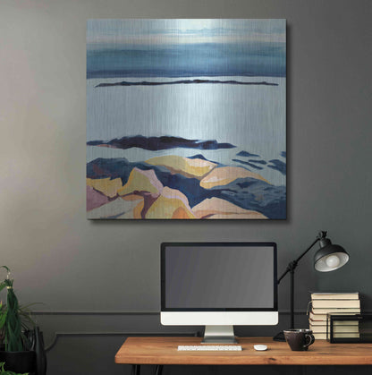 Luxe Metal Art 'Winter Walking' by Ann Gordon, Metal Wall Art,36x36