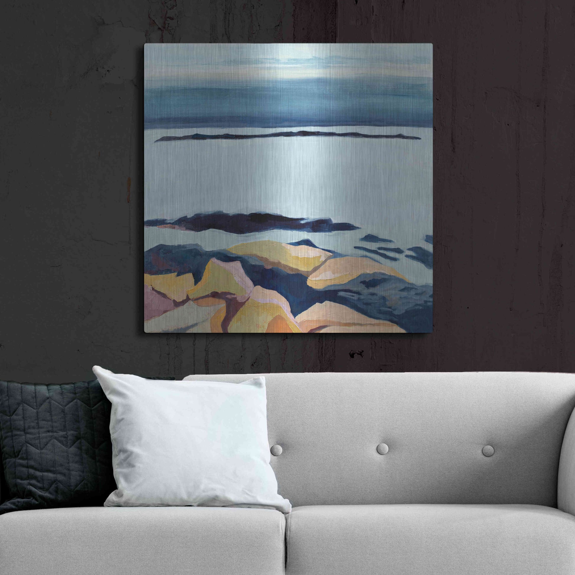 Luxe Metal Art 'Winter Walking' by Ann Gordon, Metal Wall Art,36x36