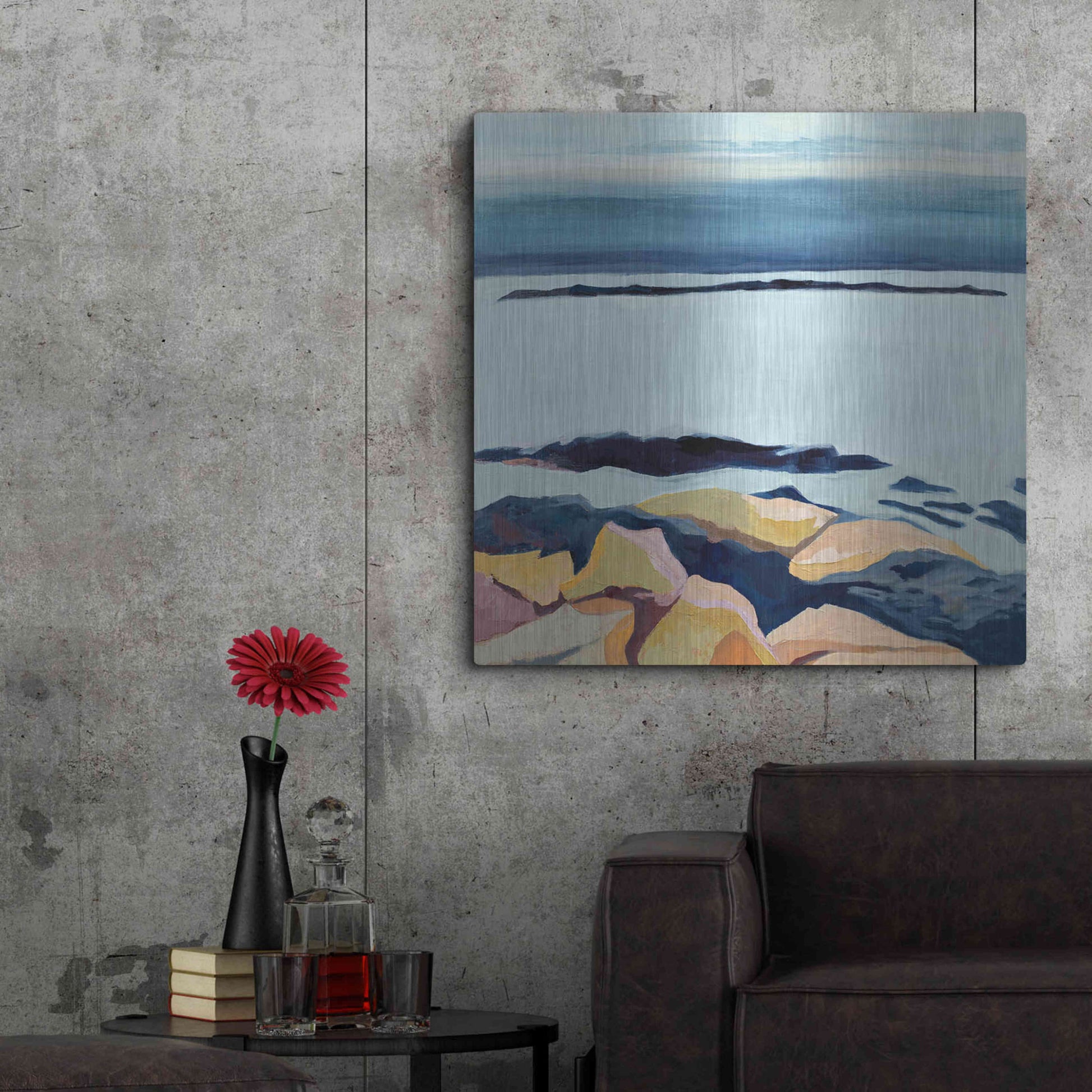 Luxe Metal Art 'Winter Walking' by Ann Gordon, Metal Wall Art,36x36