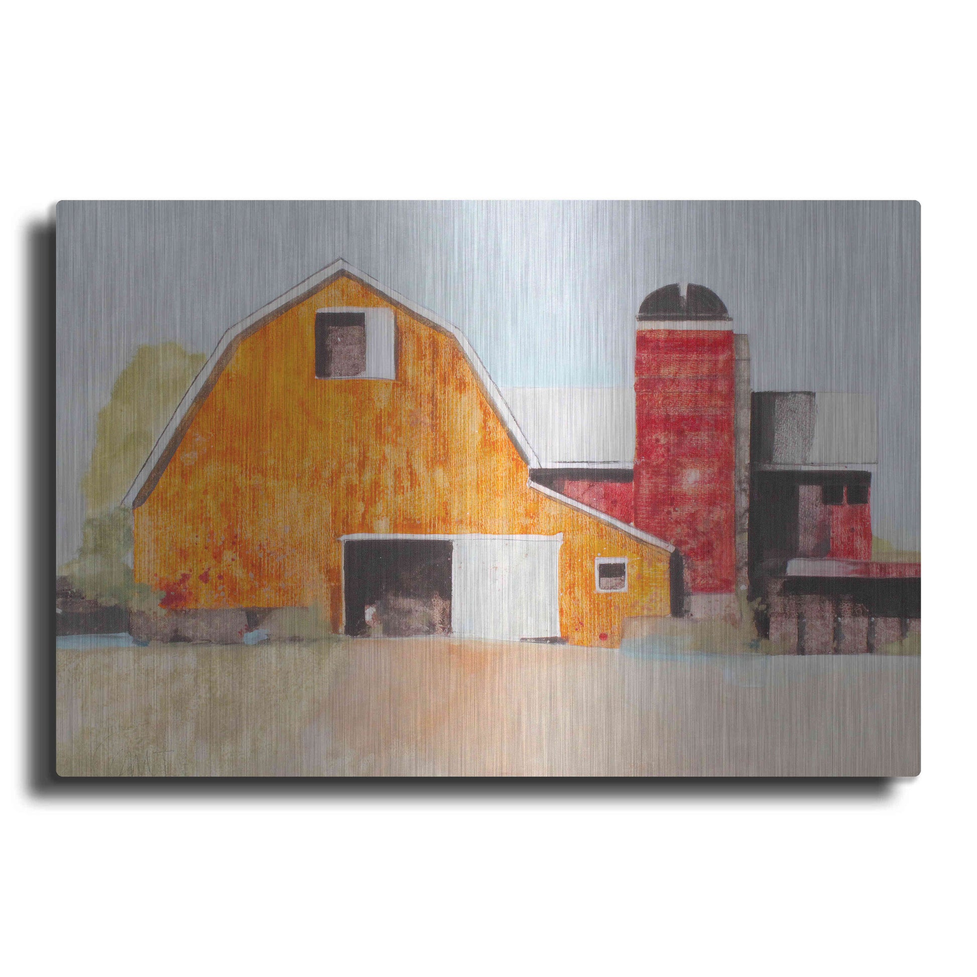 Luxe Metal Art 'Barn No. 3' by Anthony Grant, Metal Wall Art