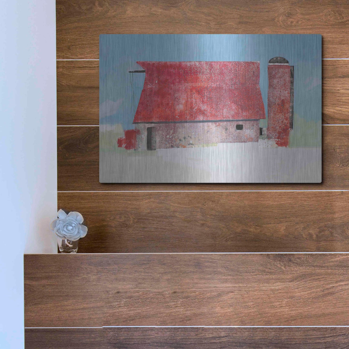 Luxe Metal Art 'Barn No. 36' by Anthony Grant, Metal Wall Art,16x12