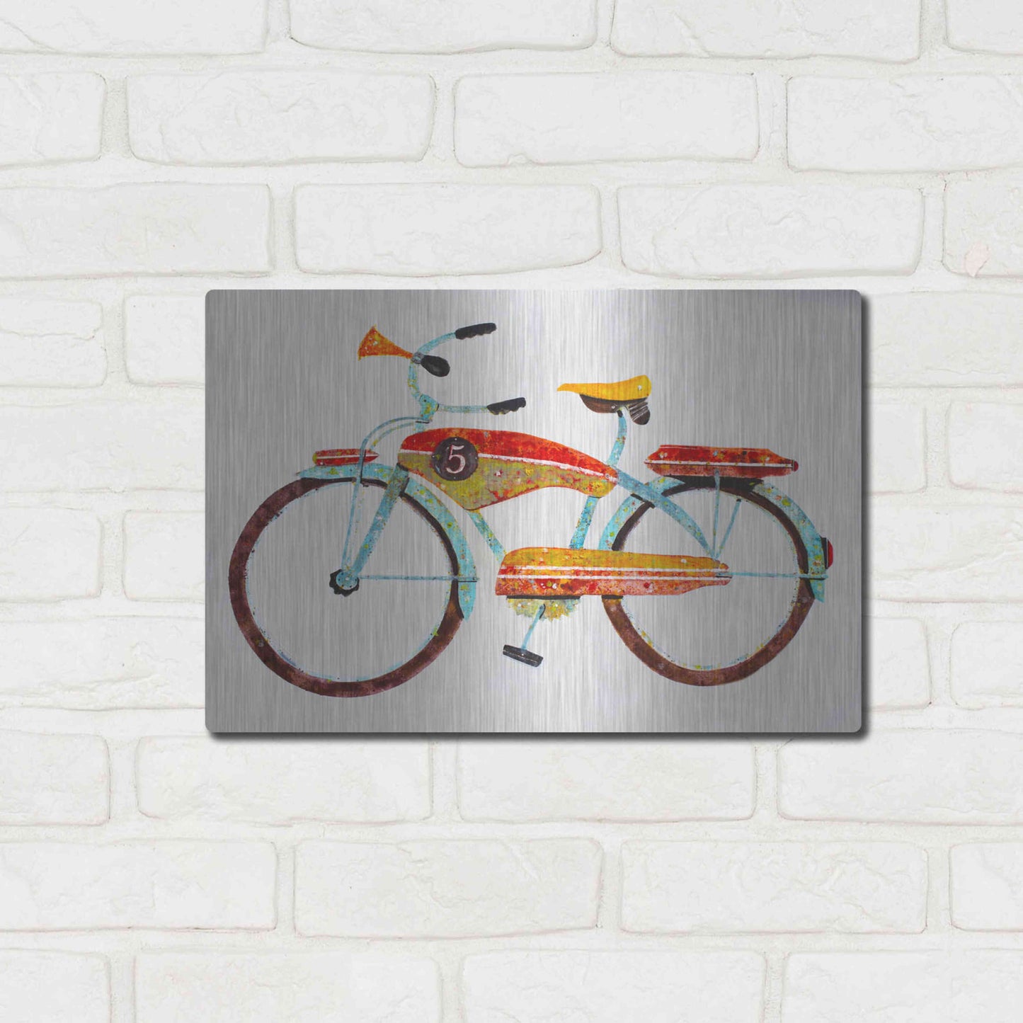 Luxe Metal Art 'Bike No. 5' by Anthony Grant, Metal Wall Art,16x12