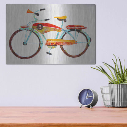 Luxe Metal Art 'Bike No. 5' by Anthony Grant, Metal Wall Art,16x12