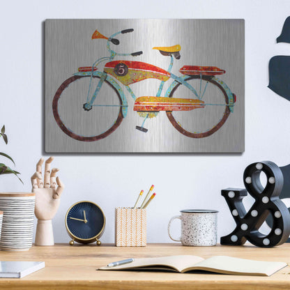 Luxe Metal Art 'Bike No. 5' by Anthony Grant, Metal Wall Art,16x12