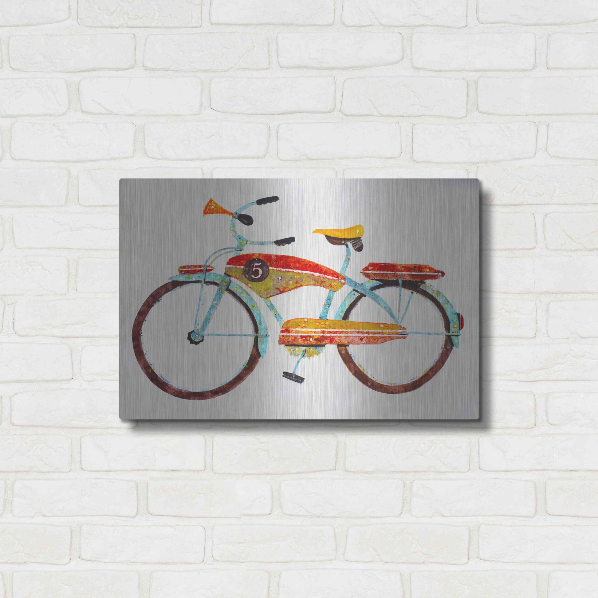 Luxe Metal Art 'Bike No. 5' by Anthony Grant, Metal Wall Art,24x16