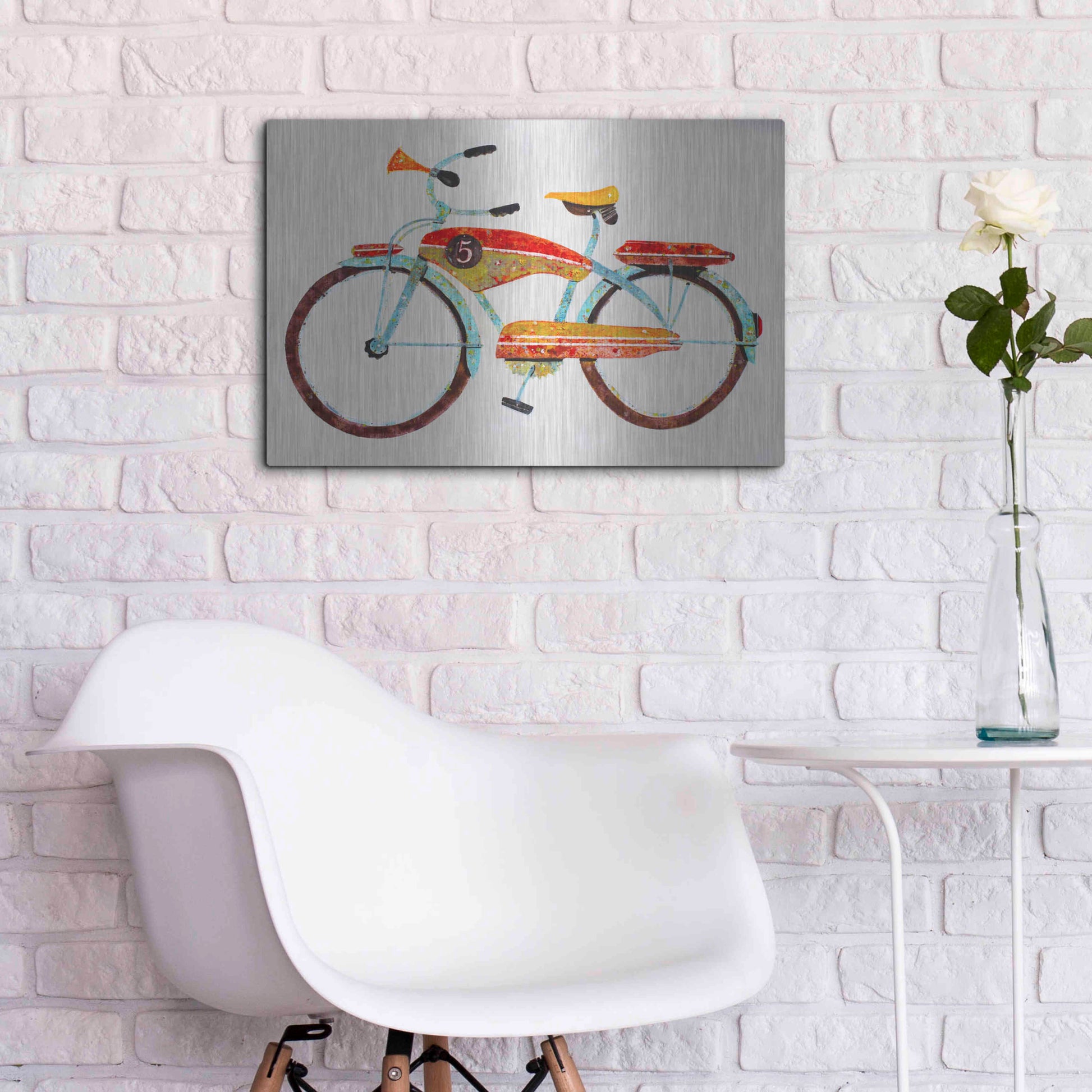 Luxe Metal Art 'Bike No. 5' by Anthony Grant, Metal Wall Art,24x16