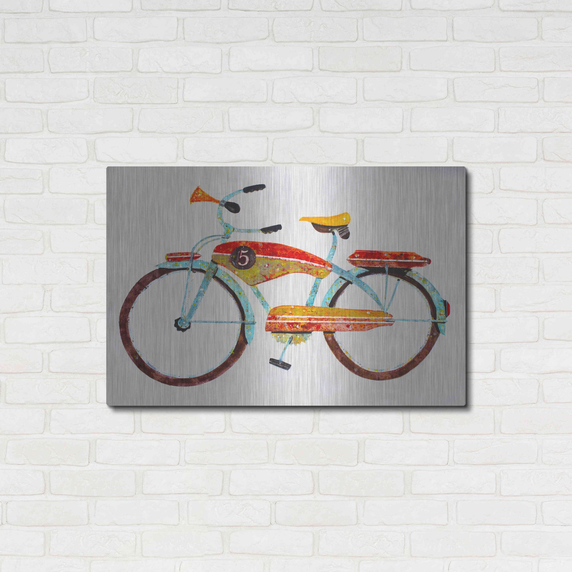 Luxe Metal Art 'Bike No. 5' by Anthony Grant, Metal Wall Art,36x24