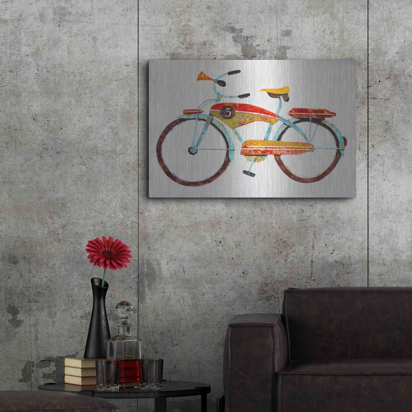 Luxe Metal Art 'Bike No. 5' by Anthony Grant, Metal Wall Art,36x24