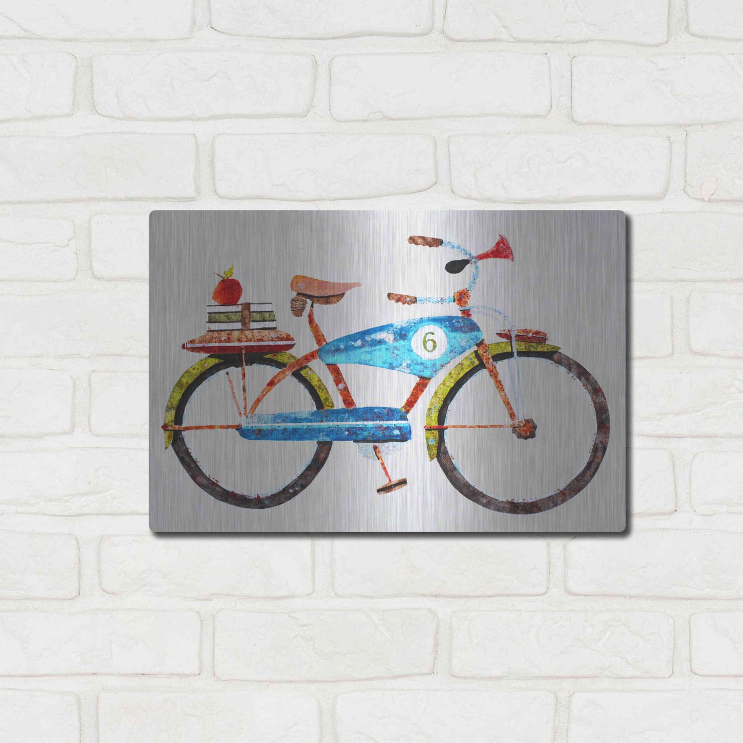 Luxe Metal Art 'Bike No. 6' by Anthony Grant, Metal Wall Art,16x12