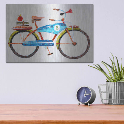 Luxe Metal Art 'Bike No. 6' by Anthony Grant, Metal Wall Art,16x12
