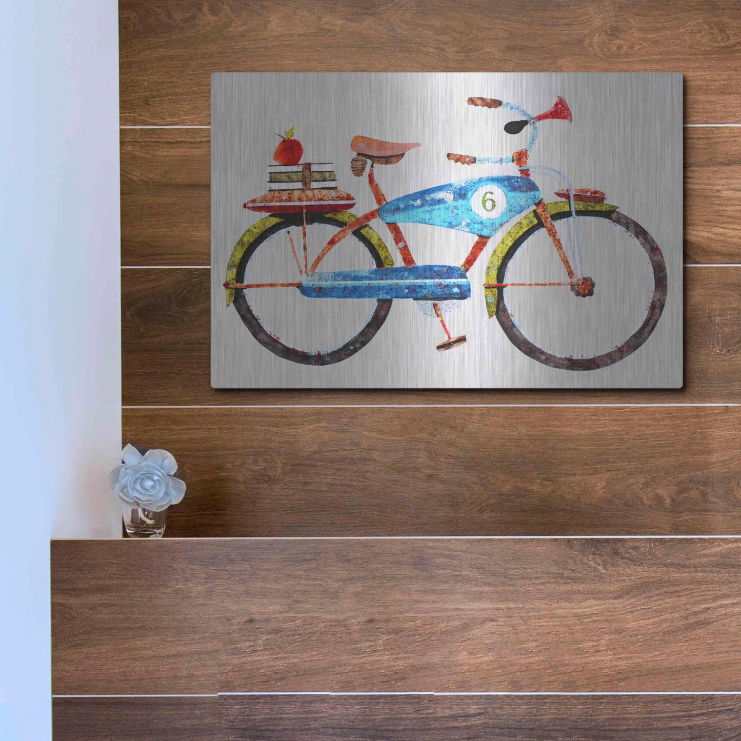 Luxe Metal Art 'Bike No. 6' by Anthony Grant, Metal Wall Art,16x12