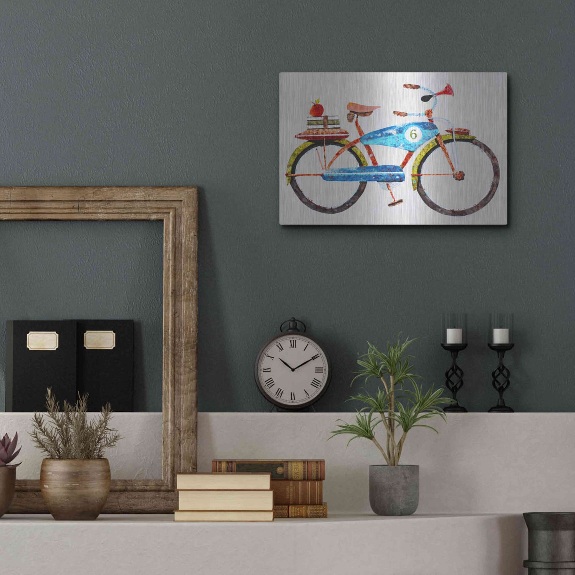 Luxe Metal Art 'Bike No. 6' by Anthony Grant, Metal Wall Art,16x12