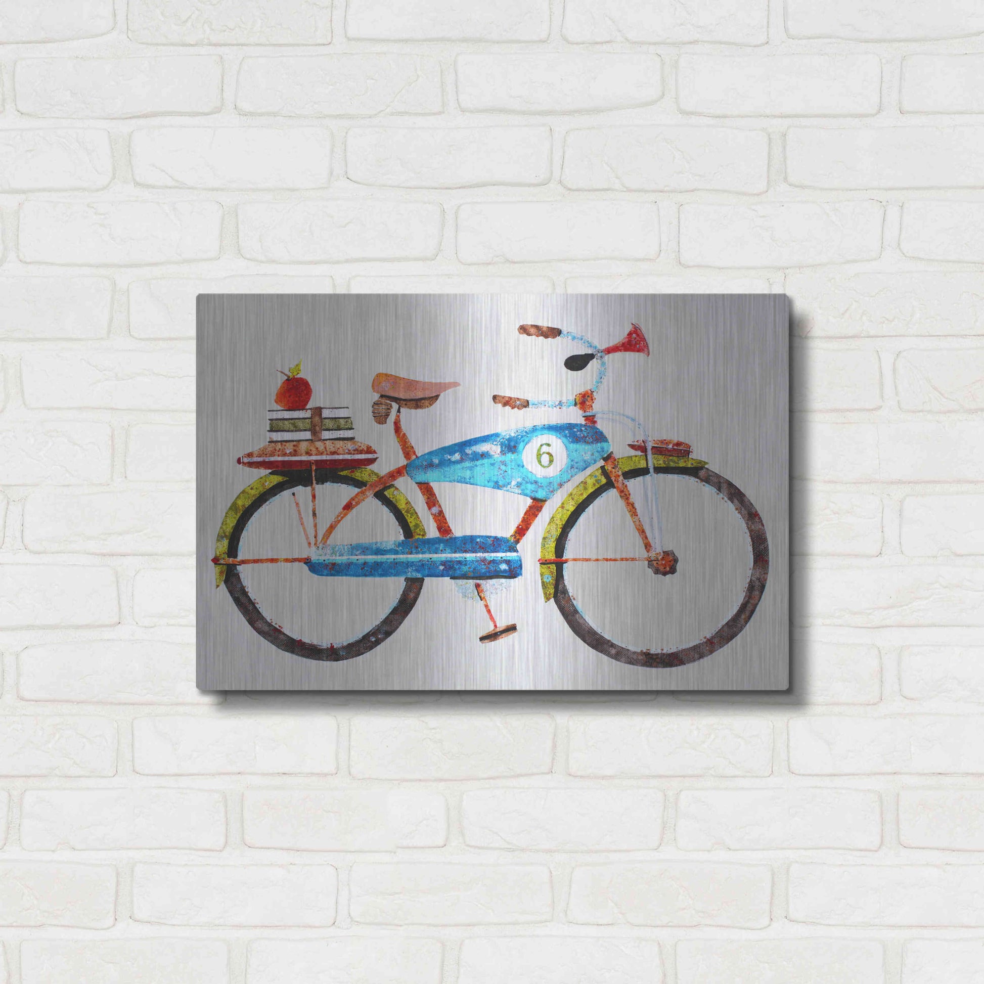Luxe Metal Art 'Bike No. 6' by Anthony Grant, Metal Wall Art,24x16