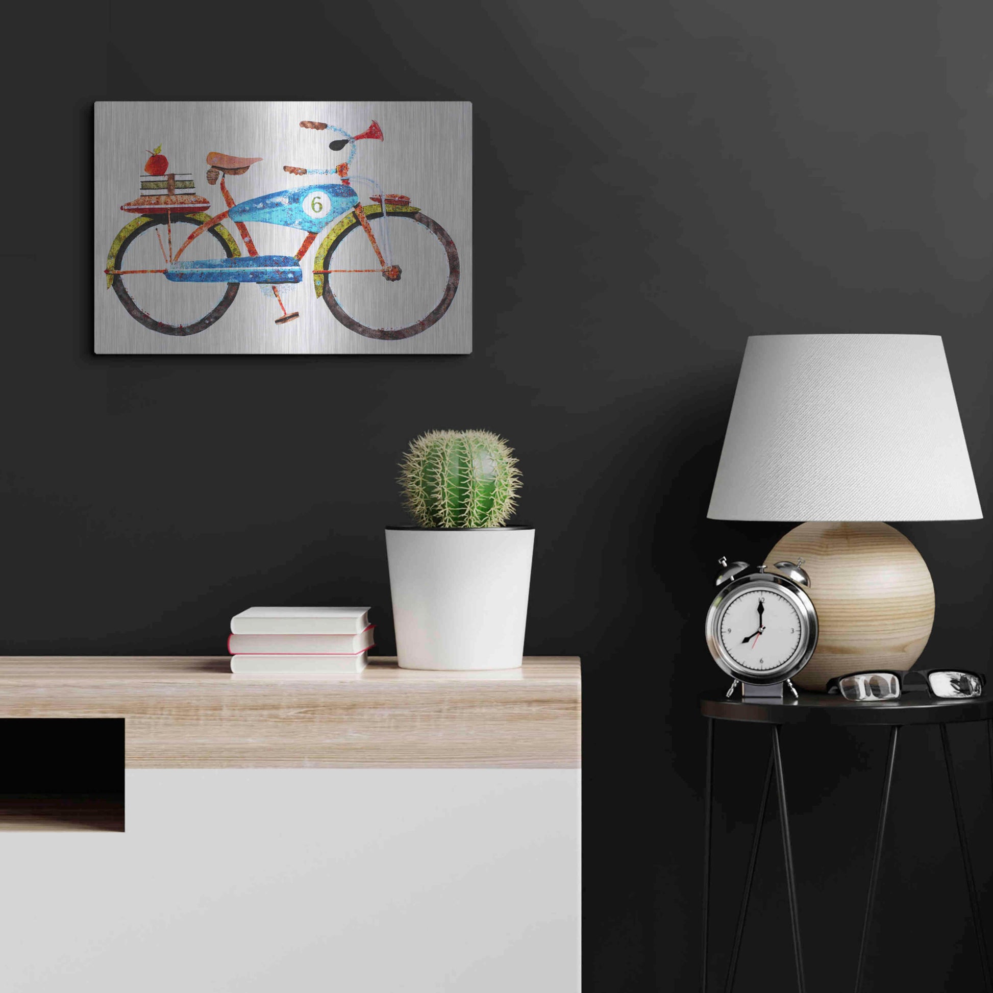 Luxe Metal Art 'Bike No. 6' by Anthony Grant, Metal Wall Art,24x16