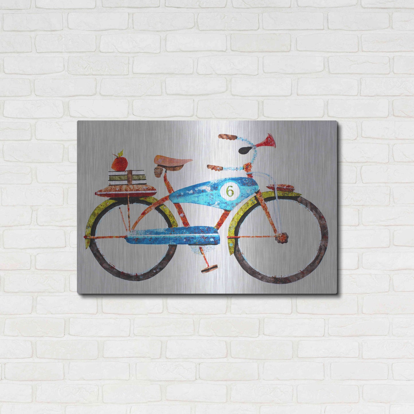 Luxe Metal Art 'Bike No. 6' by Anthony Grant, Metal Wall Art,36x24