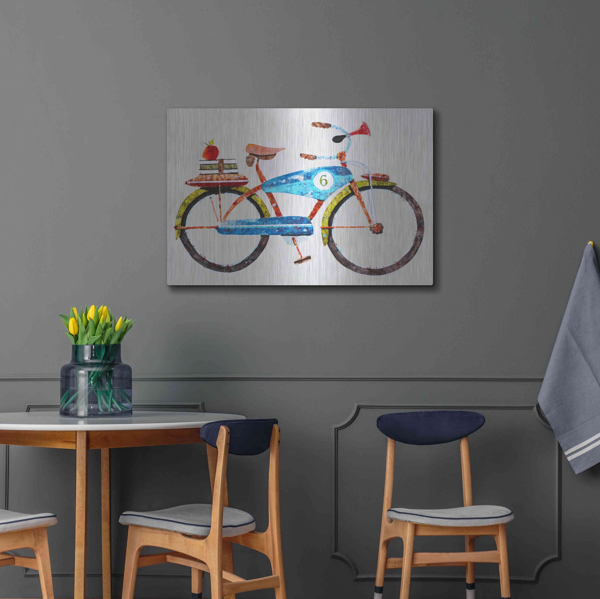 Luxe Metal Art 'Bike No. 6' by Anthony Grant, Metal Wall Art,36x24