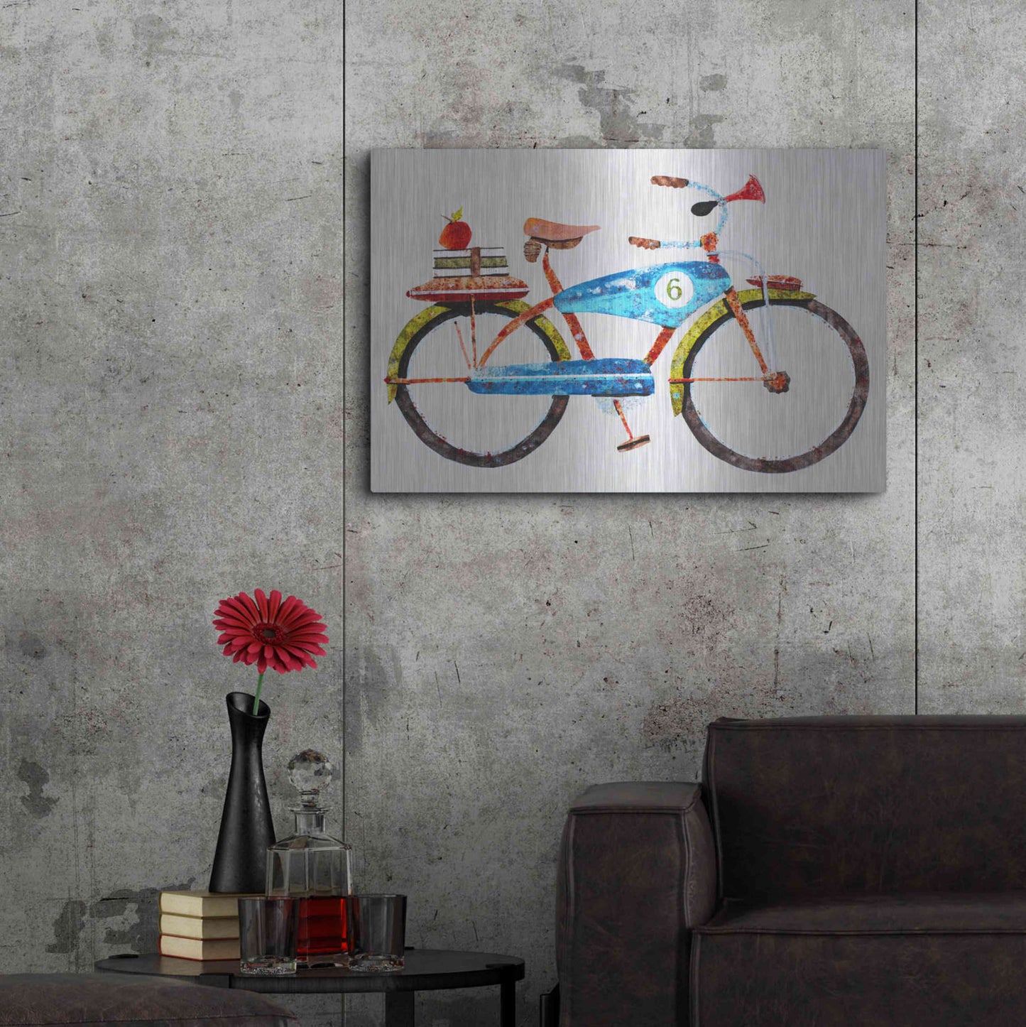 Luxe Metal Art 'Bike No. 6' by Anthony Grant, Metal Wall Art,36x24